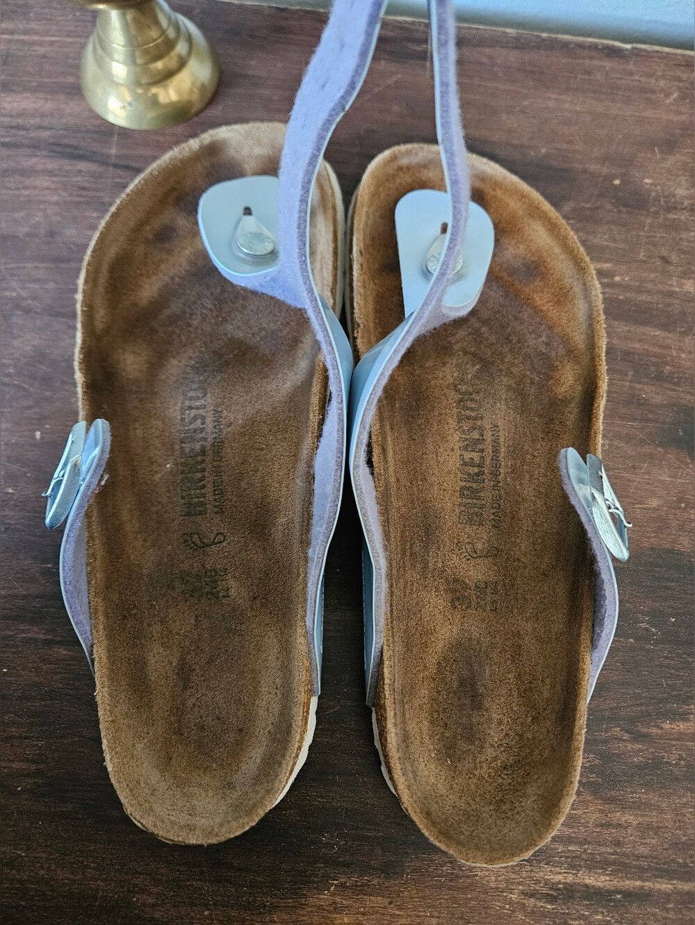 BIRKENSTOCK Gizeh Thong Sandals Dove Blue Color Size 37. - Picture 8 of 13